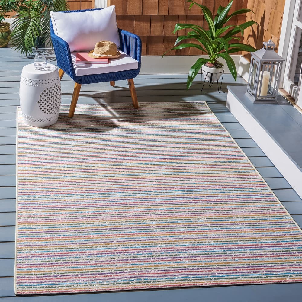 SAFAVIEH Summer Willemien Boho Indoor/ Outdoor Waterproof Patio Backyard Rug
