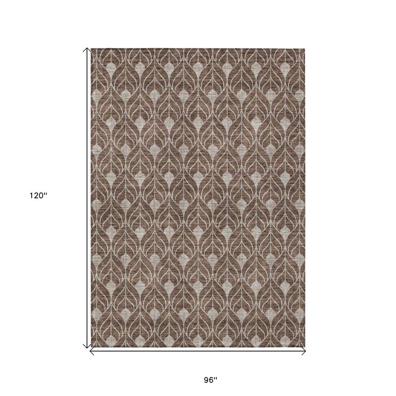 HomeRoots Geometric Transitional Rectangle Outdoor Rug