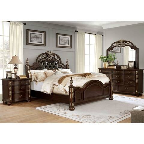 Furniture of America Urex Traditional Cherry 4-piece Bedroom Set