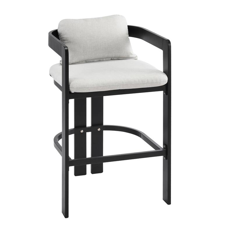 Christopher Knight Home - Pula Outdoor Modern Aluminum Counter Stools - Bar Chairs with Fade-Resistant Cushions