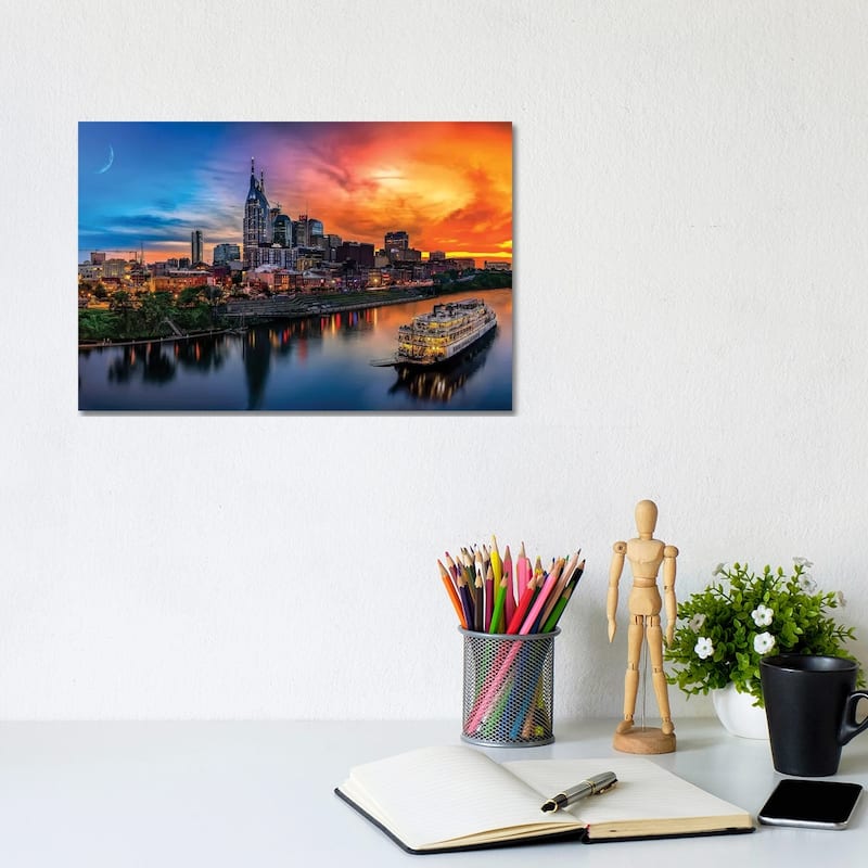 iCanvas "Southern Sky Sunset Over Nashville" by Jonathan Ross Photography Canvas Print - 8x12x0.75