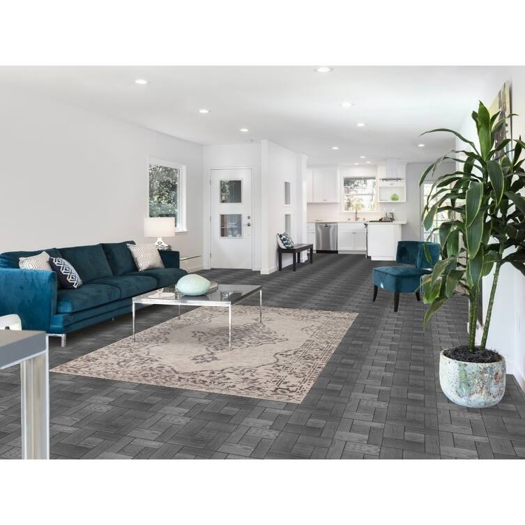 Geometric Moroccan Area Rug Hand-Knotted Wool Carpet - 5'2"x 7'7"