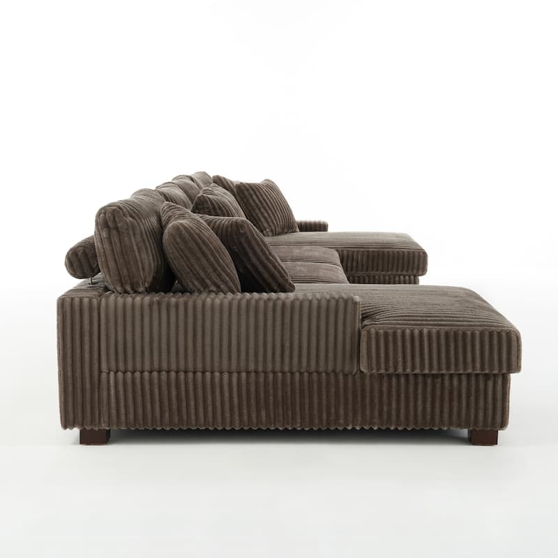 Anne 150" W Oversized Upholstered Modular Sectional Sofa