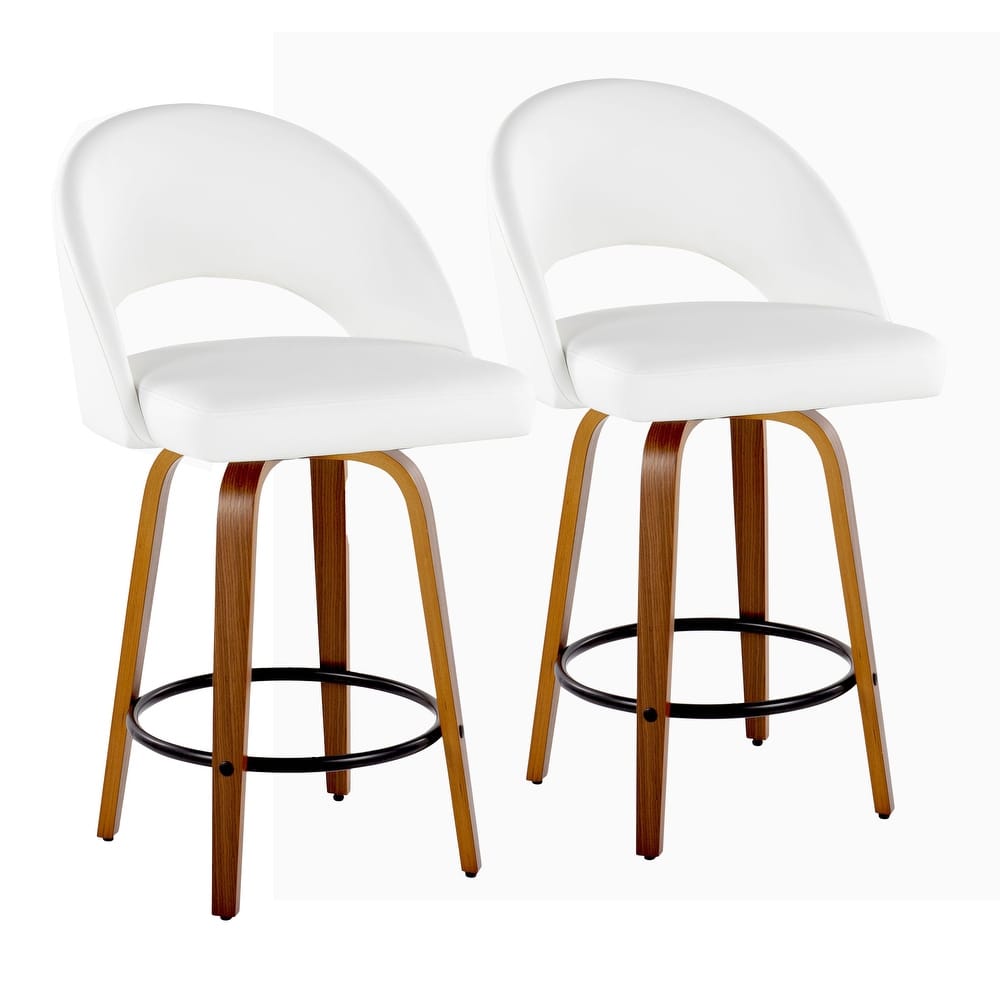 Renee Upholstered 26" Fixed-Height Counter Stool - Set of 2