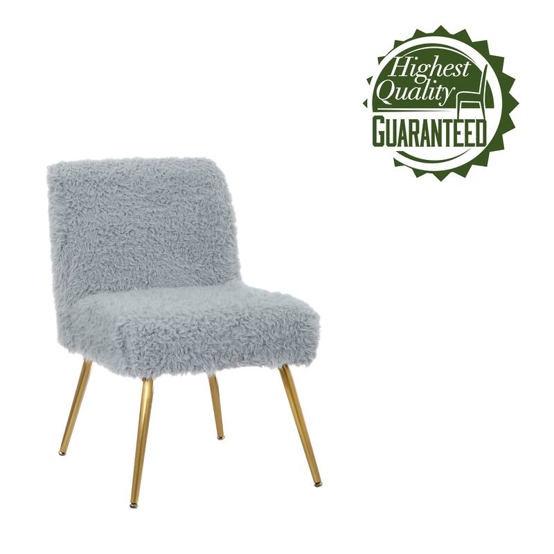 Porthos Home Gemma Dining Chairs, Plush Fabric, Gold Legs, Thick Seat