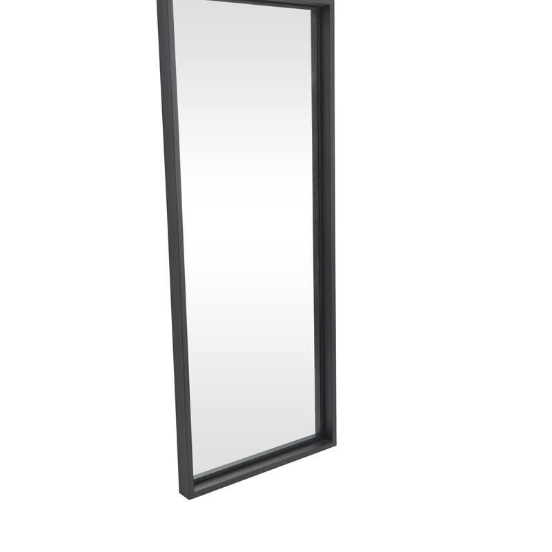 Metal Tall Floor Mirror - Black - Roche River Decor