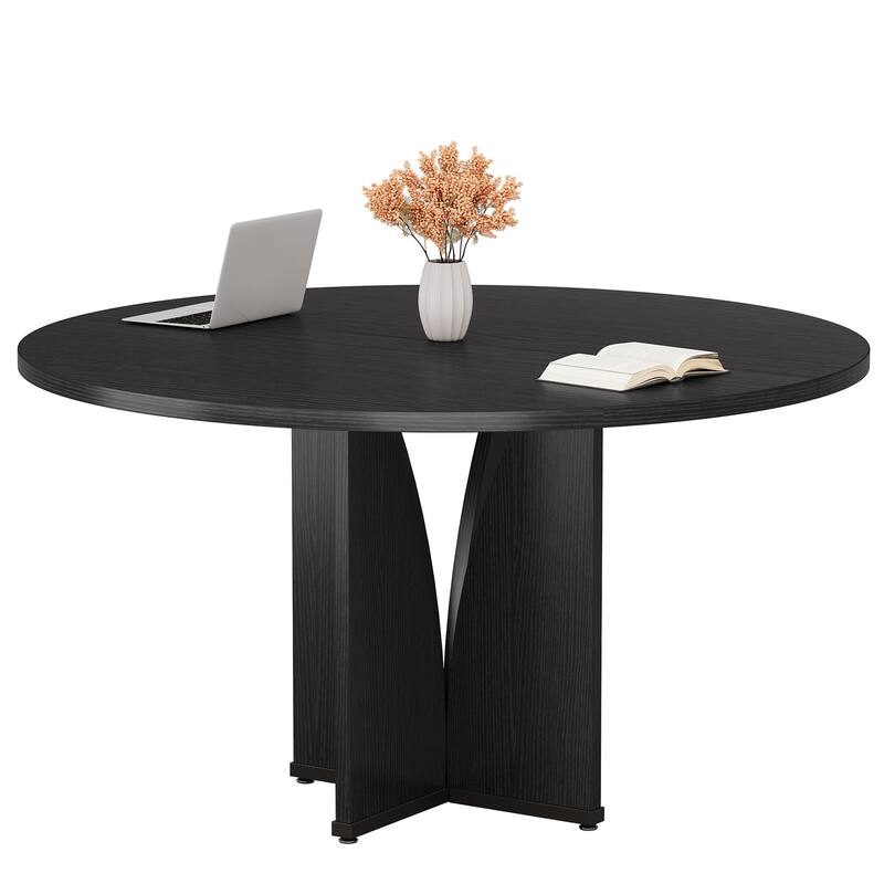 Wooden Conference Table, Round Meeting Table, Negotiation Business Training Room Desk