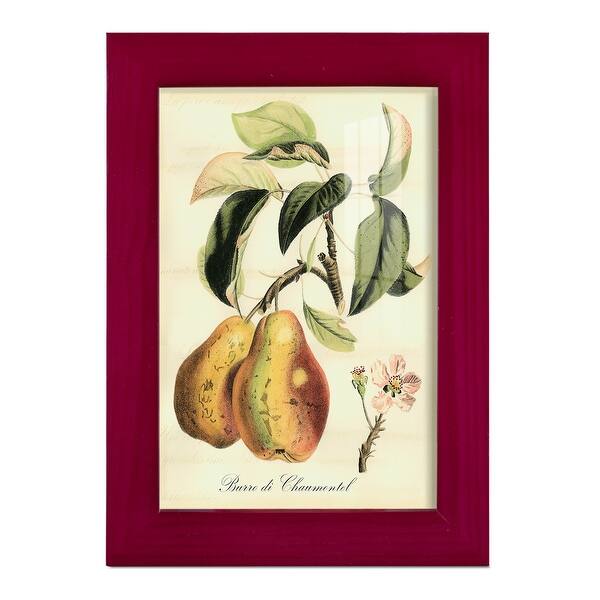 slide 2 of 140, Printed Tuscan Fruits IV -Framed Print w/glass-Cherry Red 4x6 - Red