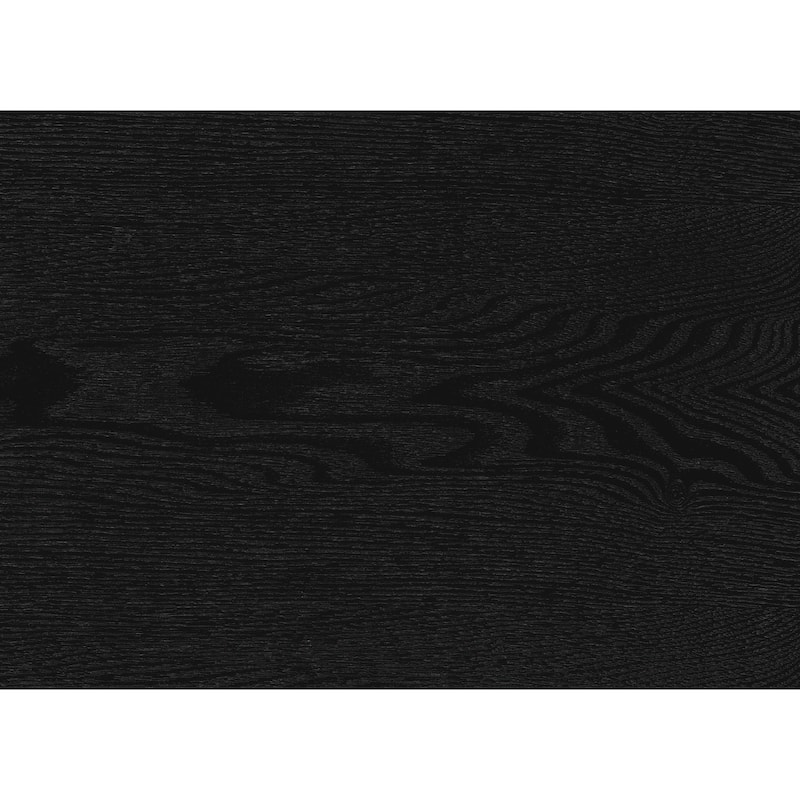 Rina 36 Inch Counter Height Table, 4 Seater Square Top, Black Solid Wood