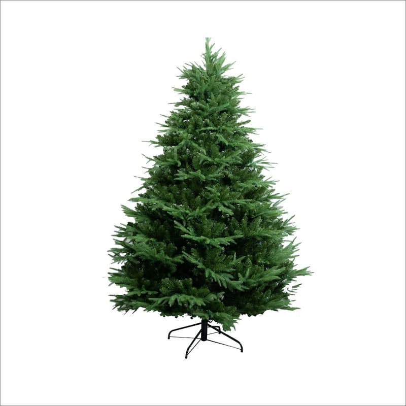 7FT Modern Holiday PE & PVC Mixed Foliage Green Christmas Tree