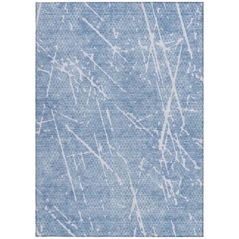 HomeRoots Abstract Transitional Rectangle Outdoor Rug