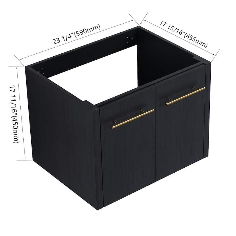 24 Inch Wall-mounted Bathroom Vanity (Only the Cabinet Body, No Top Sink)-