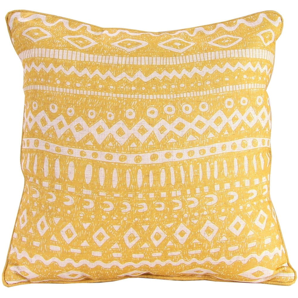 18" x 18" Geometric Indoor Throw Pillow with Welt