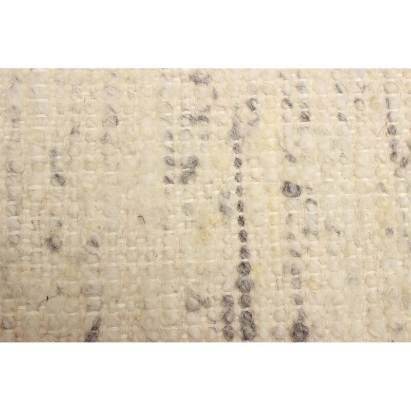 ECARPETGALLERY Braid weave Sienna Cream Wool Rug - 5'4 x 7'8