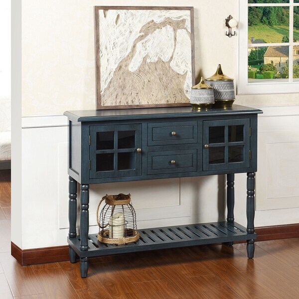 トップス draw drawers lace 2way tops navy StyleCraft Jasper Farmhouse - Two Drawer Two Door Console Table