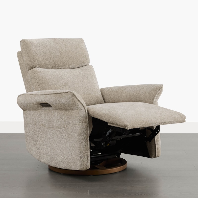 Spruce & Spring Power Swivel Recliner Chair Triple-Motor Nursery Glider