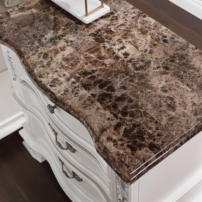 Furniture of America Wrea Traditional 5-Piece White Faux Leather Button Tufted Panel Bedroom Set