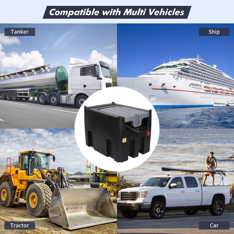 Portable Diesel Fuel Tank with Electric Transfer Pump and Swivel Connector