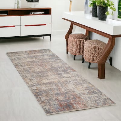 HomeRoots Floral Medallion Traditional Runner Area Rug