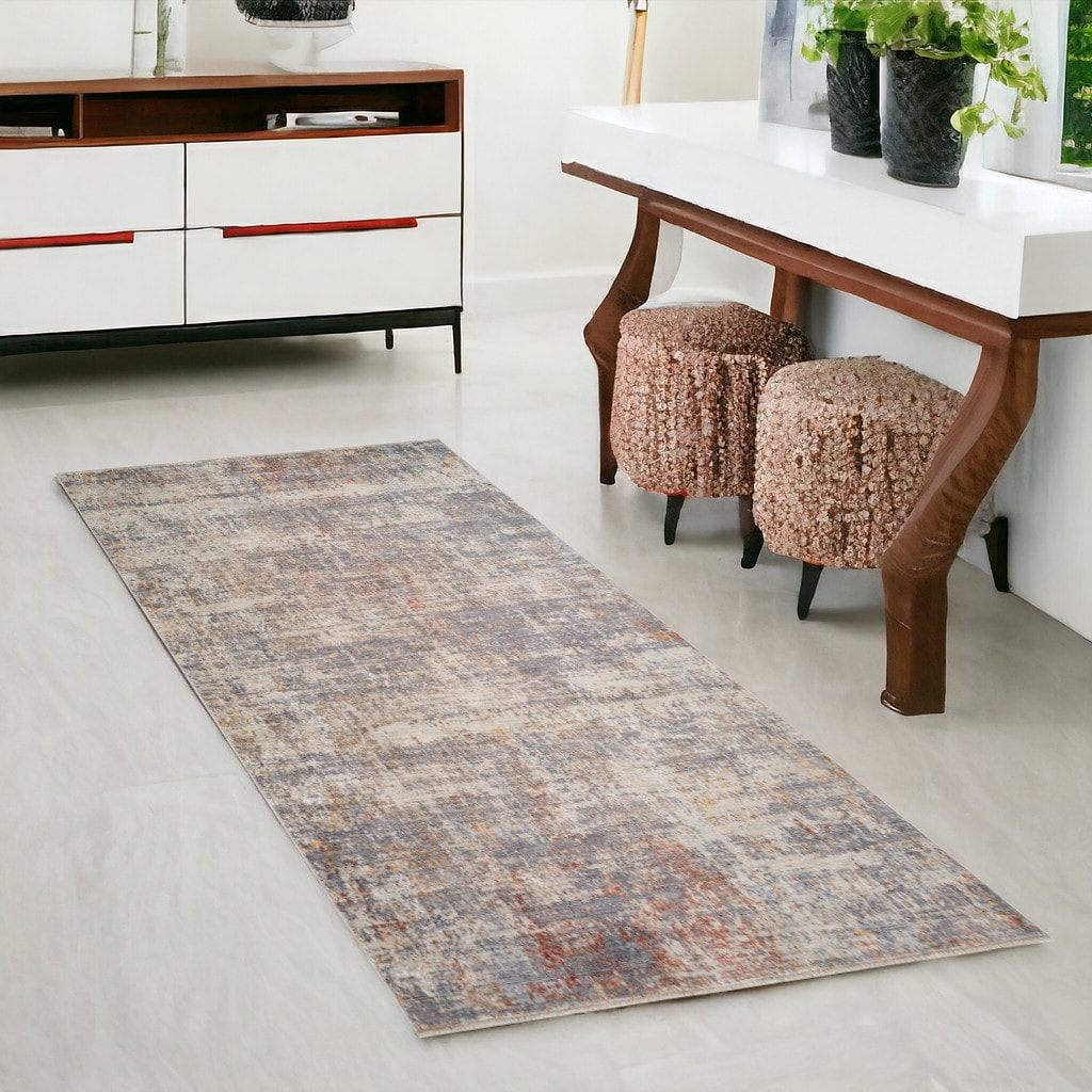 HomeRoots Rowe Floral Medallion Traditional Runner Area Rug