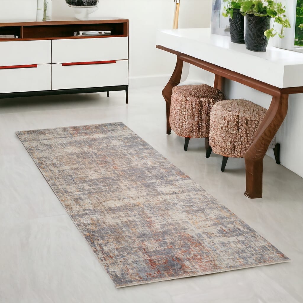 HomeRoots Floral Medallion Traditional Runner Area Rug