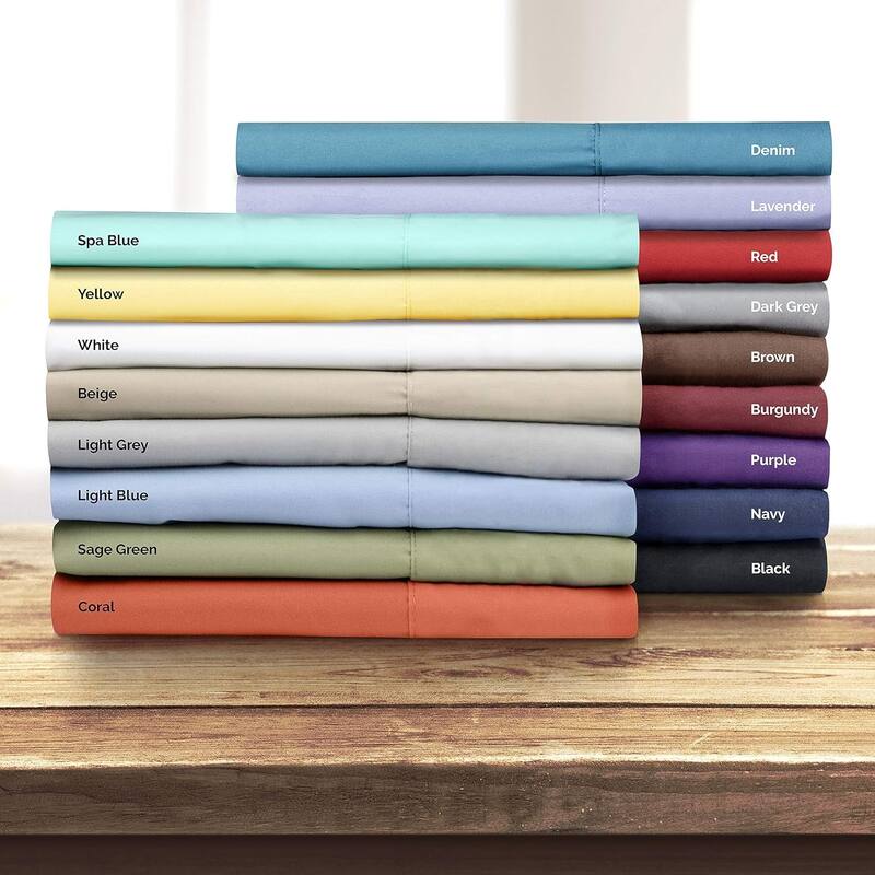 CGK Linens Solid Double Brushed Microfiber Single Flat Sheet/ Top Sheet
