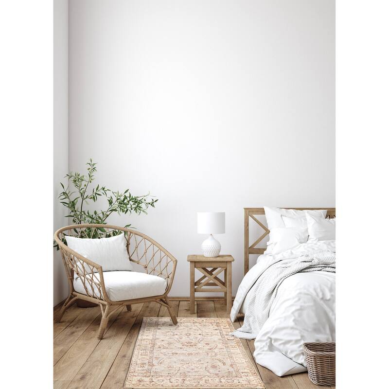 ECARPETGALLERY Hand-knotted Finest Oushak Light Grey Wool Rug - 3'9 x 5'11