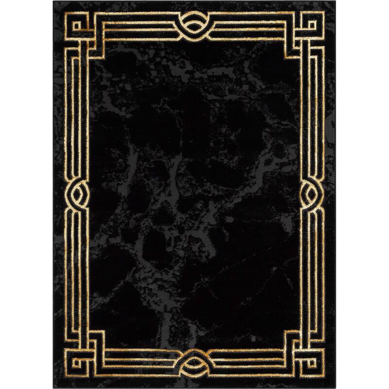 Well Woven Fairmont Huntington Retro Mosaic Marble Pattern Area Rug