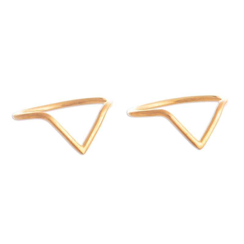 Novica Handmade Wedding Dreams Gold Plated Cocktail Rings (Pair)