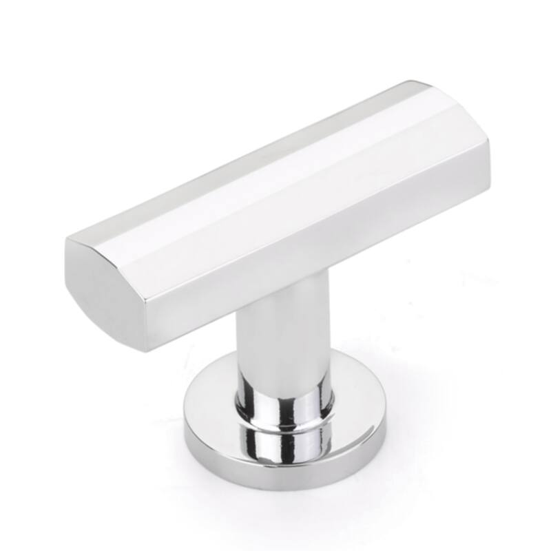 Schaub and Company Heathrow 1-3/4" Modern Industrial "T" Bar Solid - Polished Chrome