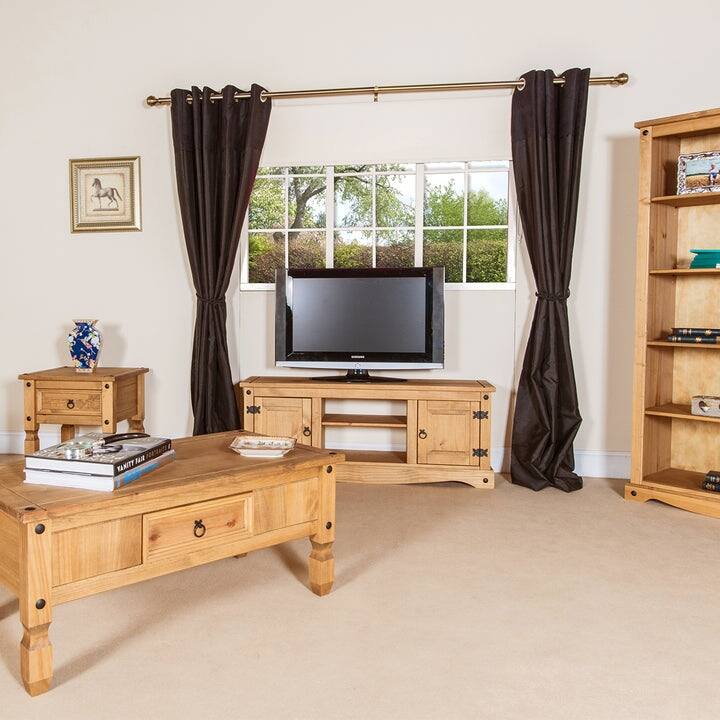 Wood TV Entertainment Stand Corona Collection | Furniture Dash