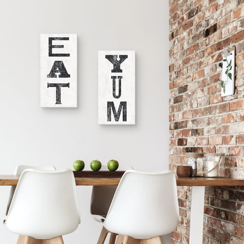 Eat & Yum by Michael Mullan Canvas S/2 by Michael Mullan Canvas Art Prints