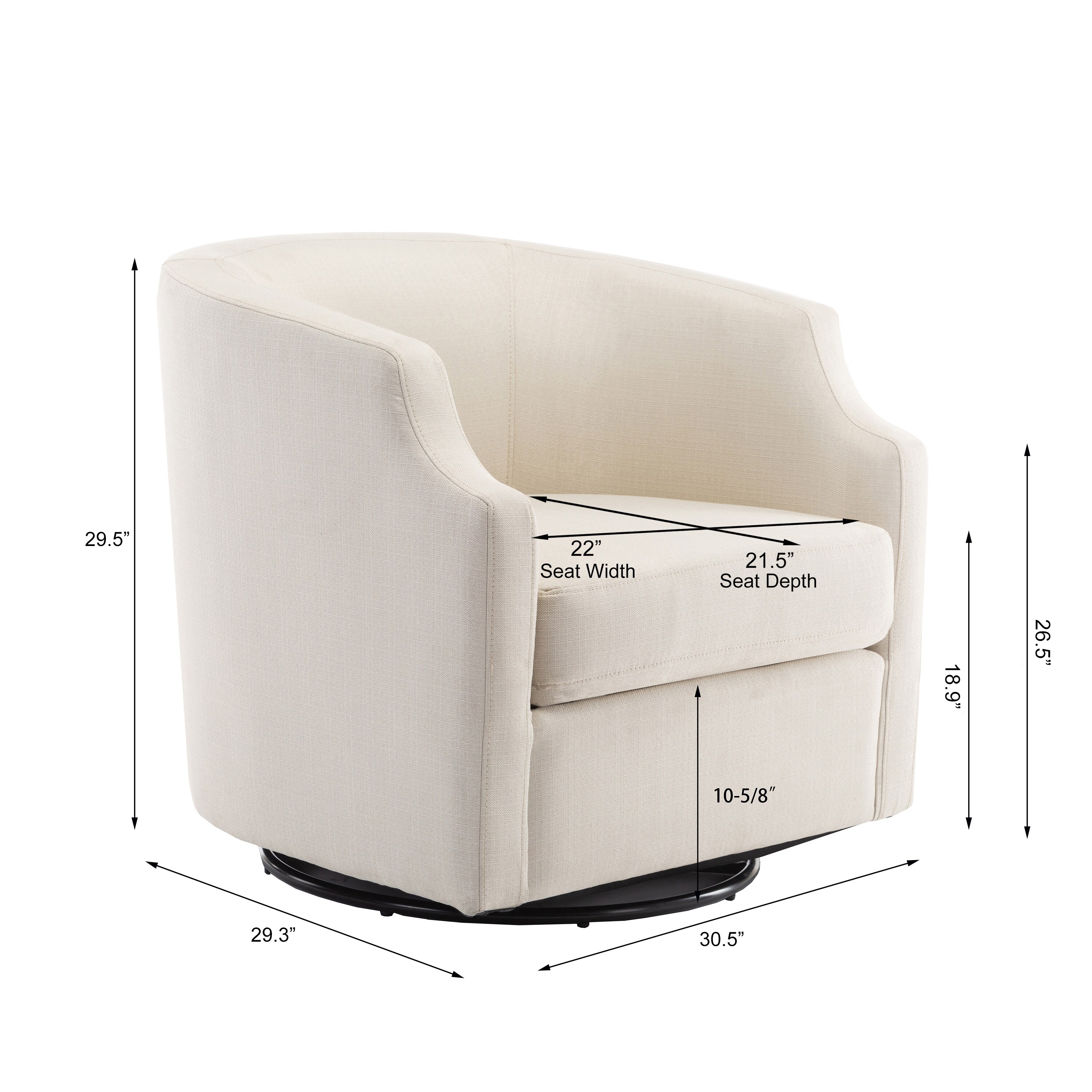 Barrel back swivel glider chair best sale