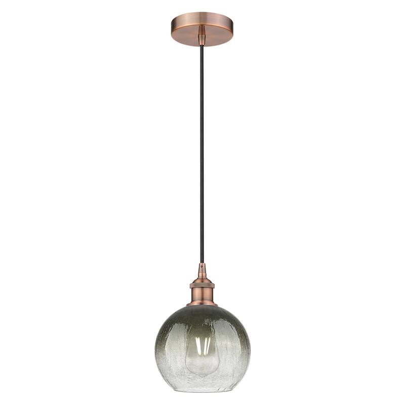Innovations Lighting Endless Possibilities Edison - Brookhaven Globe - 1 Light 8" Cord Hung Mini Pendant - Slate/Antique Copper