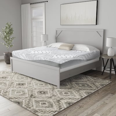 Signature Design by Ashley Memory Foam White 12 Inches Medium Mattress