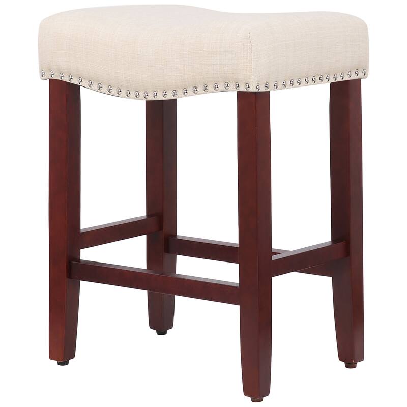 Jameson Upholstered Polyester Cherry 24 Inch Counter Stool (Set Of 2)