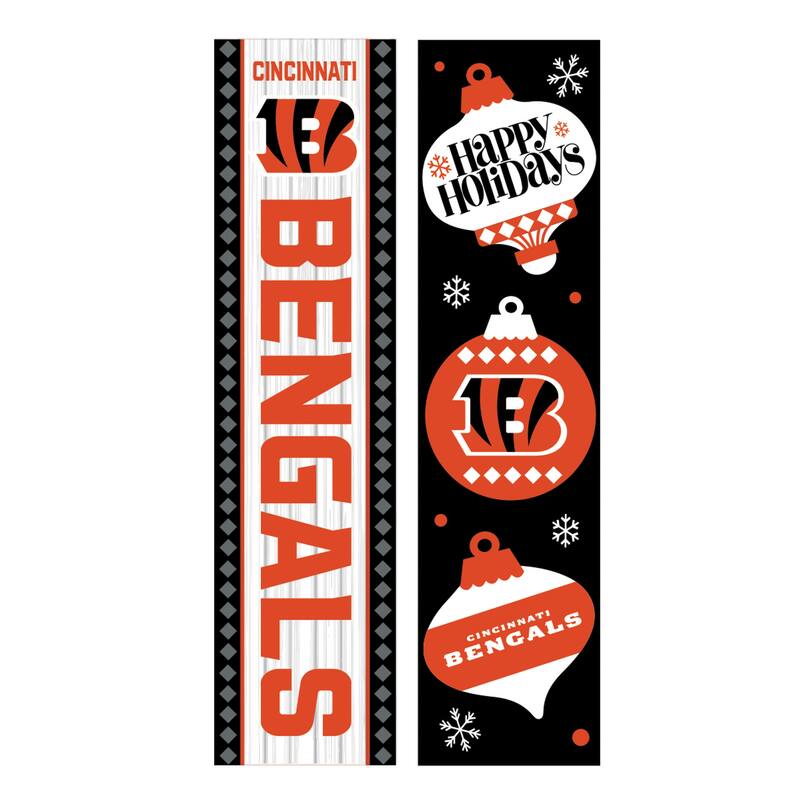 47" Double Sided Seasonal Porch Leaner, Cincinnati Bengals - 47" x 11.25"