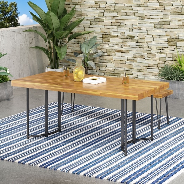 Noah Acacia Wood Dining Table by Christopher Knight Home