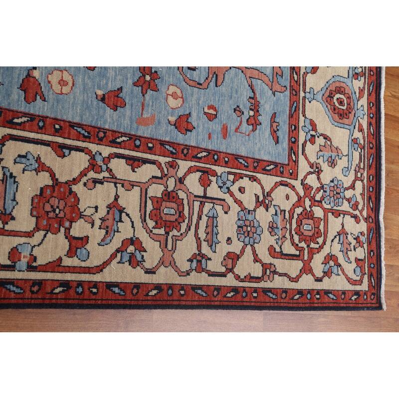 Red Heriz Serapi Turkish Oriental Wool Area Rug Hand-knotted Carpet - 9'9" x 13'0"