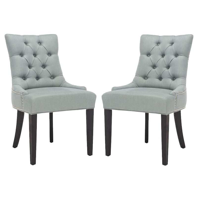SAFAVIEH Chelsey Grey Ring Dining Chair (Set of 2) - 22" x 25.6" x 36.4" - 22"W x 25"D x 36"H