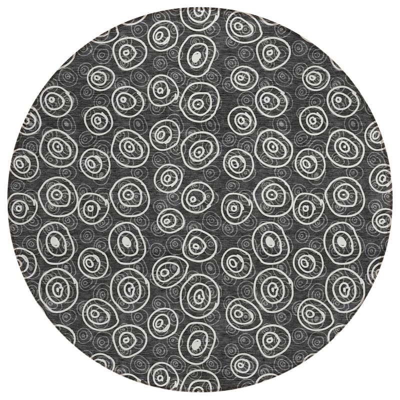 HomeRoots Geometric Transitional Rectangle Outdoor Rug