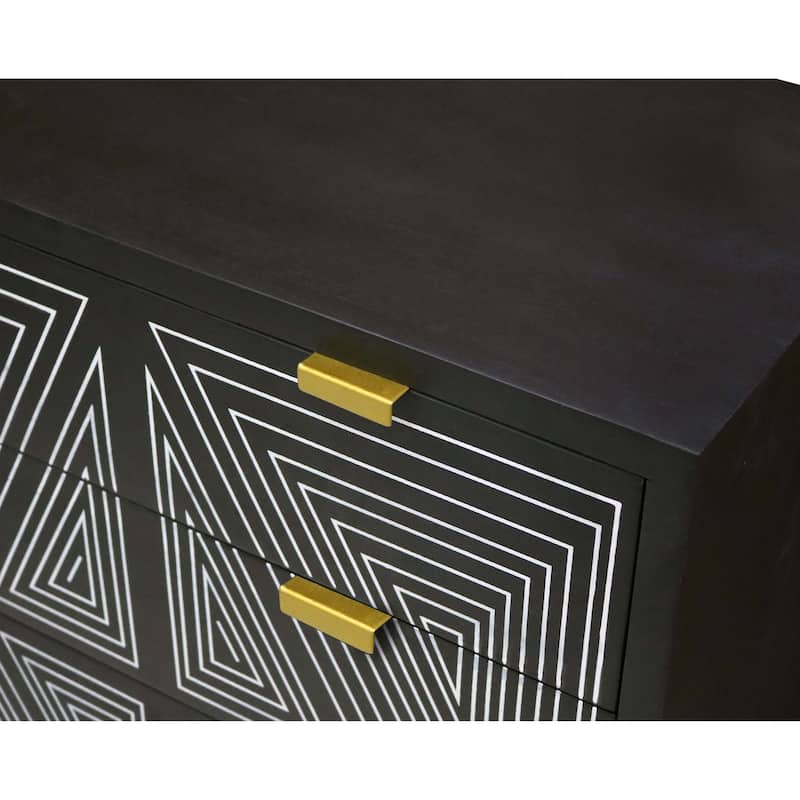 Bidi Mid-Century Modern 4-Drawer Mini Chest by Furniture of America