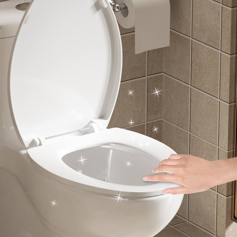 1.1/1.6 GPF Tornado Flush One-Piece Toilet with Comfort Chair Seat ADA Height 17",Rimless Bowl with Soft Closing Seat
