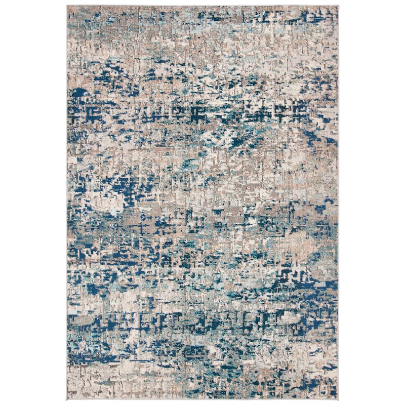 SAFAVIEH Madison Loane Modern Abstract Rug - 5'3" x 7'6" - Grey/Blue - Rectangle