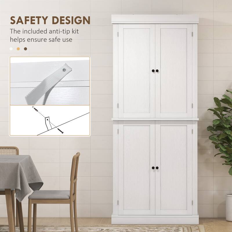 72.5" Freestanding Kitchen Pantry Cabinet