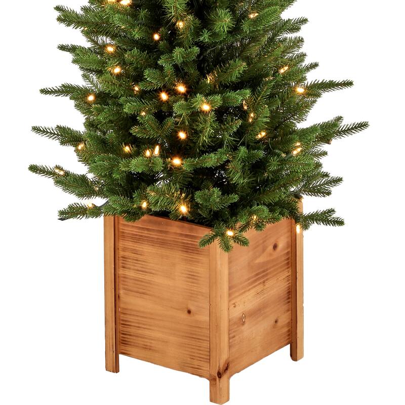 4' Led Potted Ornamental Pine Tree