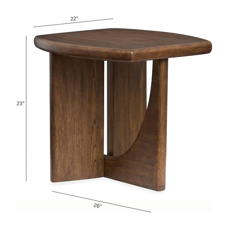 Magnussen Home Phoebe Sienna Brown Rectangular End Table - 22''W x 26''D x 23''H