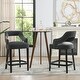 preview thumbnail 1 of 25, Moderne 27" Art Deco Upholstered Counter Stool (Set of 2) - Counter Height