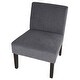 Zenvida Modern Armless Accent Slipper Chair, Solid Hardwood, 23.75"W - Thumbnail 6