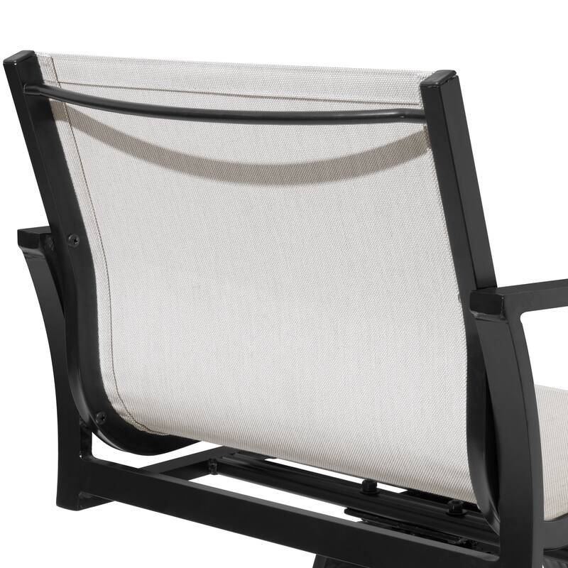 Outdoor Patio Aluminum Sunbrella Fabric Swivel Barstools